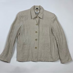 Vintage Talbots 100% Linen Button Down Jacket